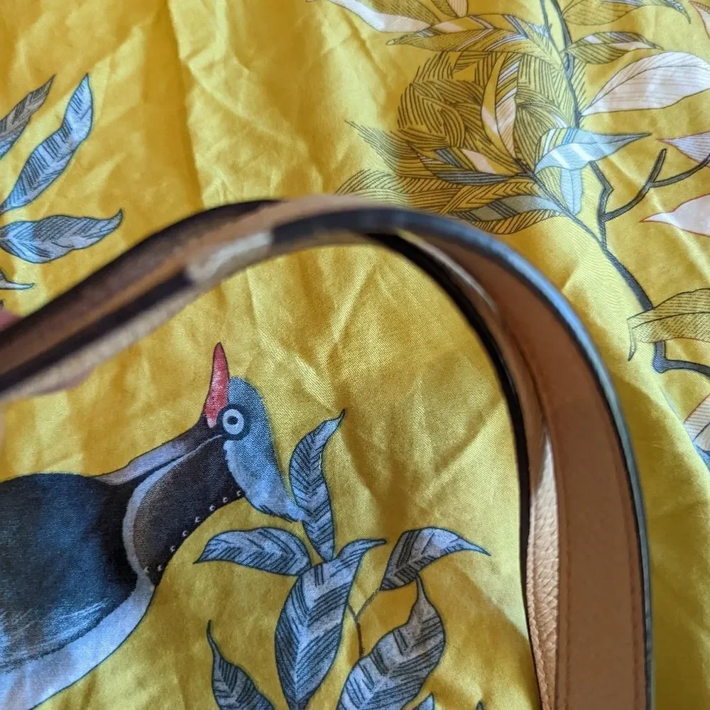 AIMEE kestenberg salmon colored pebbled leather large two strap tote bag euc